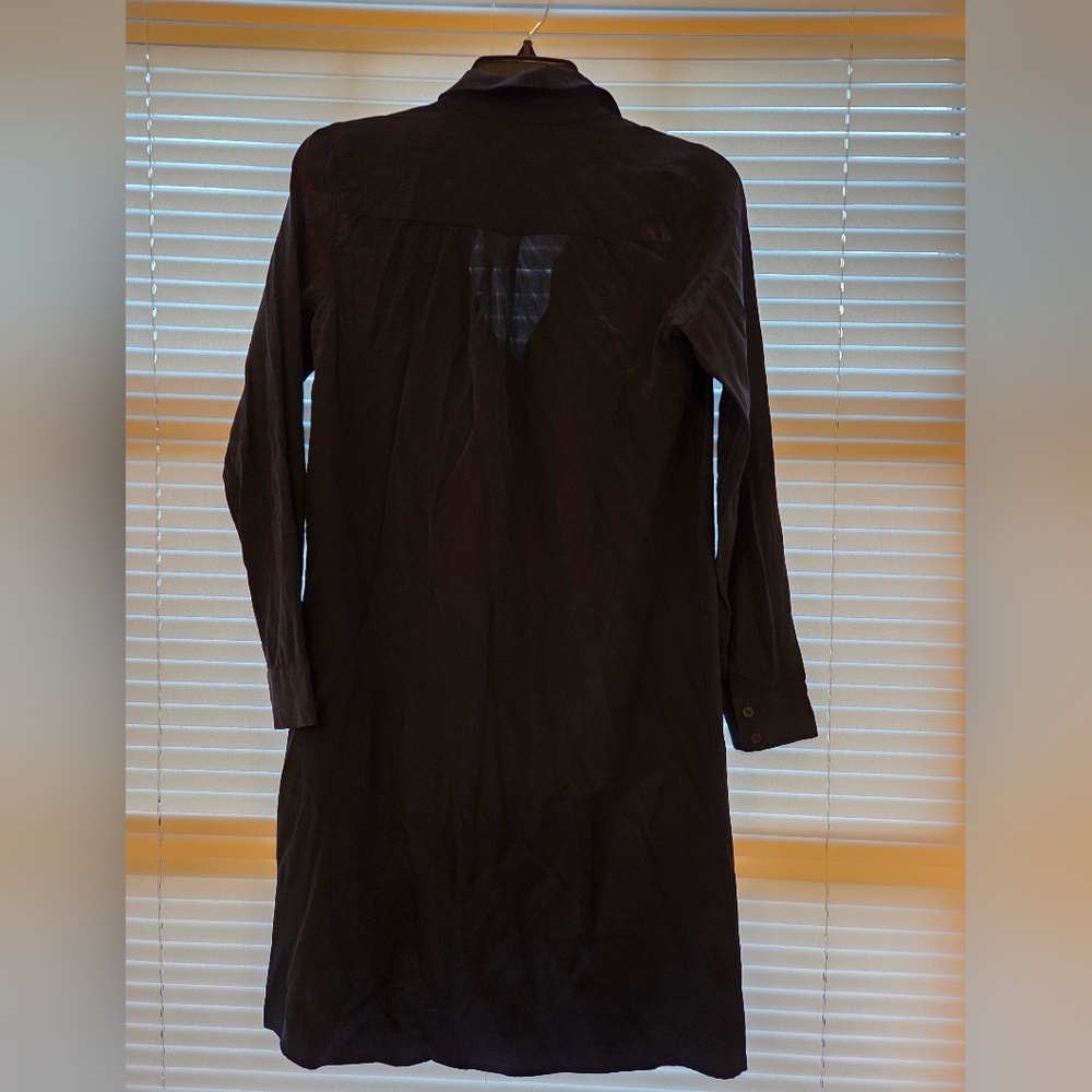 Cuyana Navy Blue Silk Dress - Picture 4 of 8